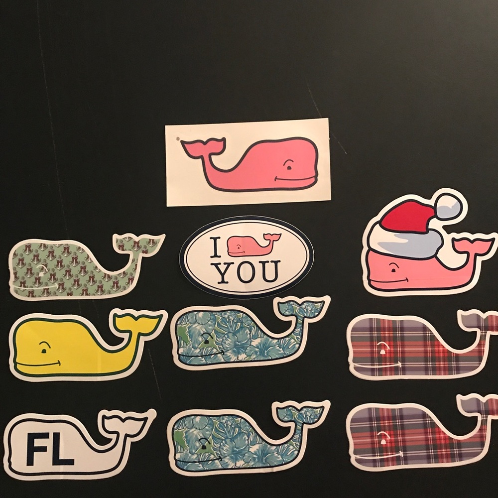 Vineyard Vines Whale Stickers + Temp Tattoo